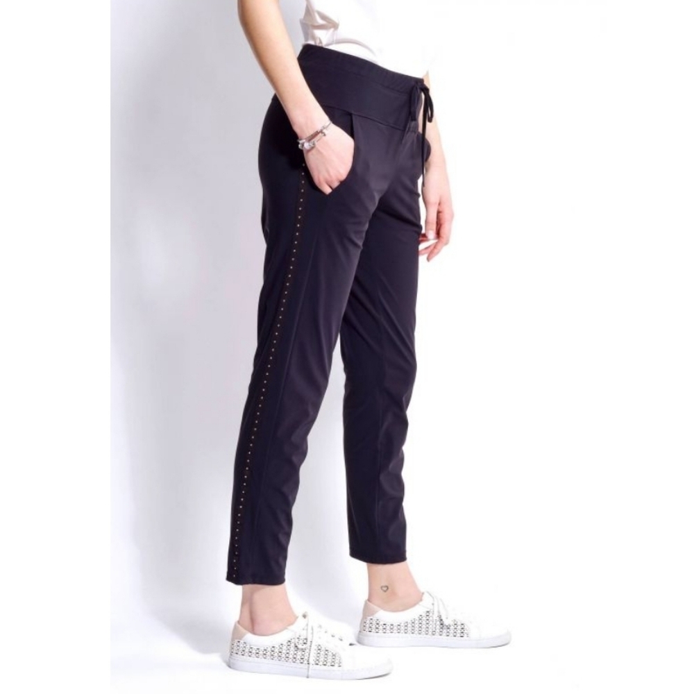 Black trousers W/ lime neon studs